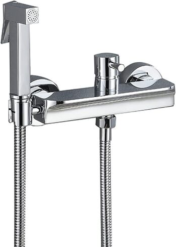 طقم بخاخ محمول للمرحاض، مجموعة بخاخ حفاضات قماشية للحمام من النحاس الكروم مع ماء بارد وساخن، طقم بخاخ مرحاض مثبت على الحائط لاستحمام الحيوانات الأليفة، خرطوم من الفولاذ المقاوم للصدأ in Kuwait