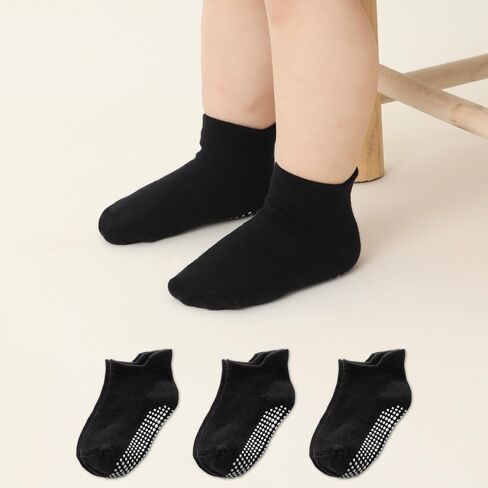 Non Slip Grip Ankle Baby Socks 12 Pack for Toddler Boys and Girls Kids,Infant Cute Cotton Baby Socks in Saudi Arabia