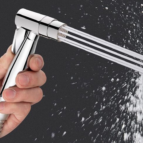 بخاخ محمول للحمام للحمام، بخاخ محمول للمرحاض النحاسي، بخاخ حفاضات قماش للأطفال للمياه الساخنة والباردة، صنبور محمول مع خرطوم للغسيل الأنثوي، غسيل الحيوانات الأليفة، كل (خرطوم 3 متر) in Kuwait