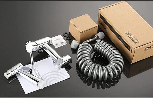 بخاخ محمول للحمام للحمام، بخاخ محمول للمرحاض النحاسي، بخاخ حفاضات قماش للأطفال للمياه الساخنة والباردة، صنبور محمول مع خرطوم للغسيل الأنثوي، غسيل الحيوانات الأليفة، كل (خرطوم 3 متر) in Kuwait