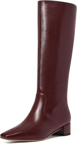 MUCCCUTE حذاء برقبة للركبة النساء أحذية طويلة أشار تو هريرة الكعوب الجانب سستة الراحة الخريف أحذية طويلة in Kuwait