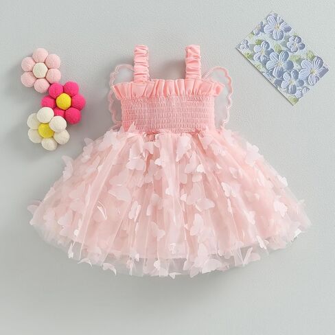 Toddler Baby Girl Butterfly Wings Green Fairy Dress Sleeveless A-line Princess Party Birthday Tulle Dresses in Saudi Arabia