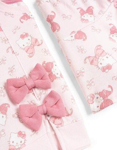 Hello Kitty Girls بلوفر صوف منسدل الكتف وتنورة للأطفال الصغار إلى مقاسات الأطفال الكبار (2T - 10-12) in Kuwait