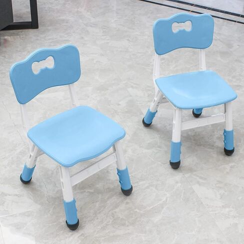 Adjustable Kid Chairs Indoor 3 Level Adjustable Suitable for Children Age 2-6. Maximum load-bearing 220LBS Suitable for Family Classroom and Nursery Child Seat Set (2-Pack-Blue) in Saudi Arabia