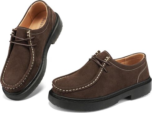 أحذية BEAUSEEN النسائية Penny Loafers سهلة الارتداء، أحذية بدون كعب مريحة من الجلد السويدي مناسبة للعمل الكاجوال، مكتب العمل، المشي اليومي in Kuwait