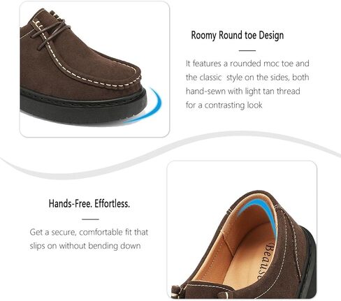أحذية BEAUSEEN النسائية Penny Loafers سهلة الارتداء، أحذية بدون كعب مريحة من الجلد السويدي مناسبة للعمل الكاجوال، مكتب العمل، المشي اليومي in Kuwait