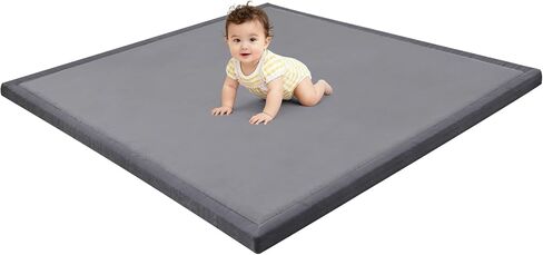 Ultra Soft Baby Play Mat for Floor, 50"x50" Playpen Mat, 1.3" Thick Memory Foam, Non-Slip Tummy Time Mat for Infants, Toddlers, and Kids – Water-Repellent Coral Velvet, Easy Care in Saudi Arabia