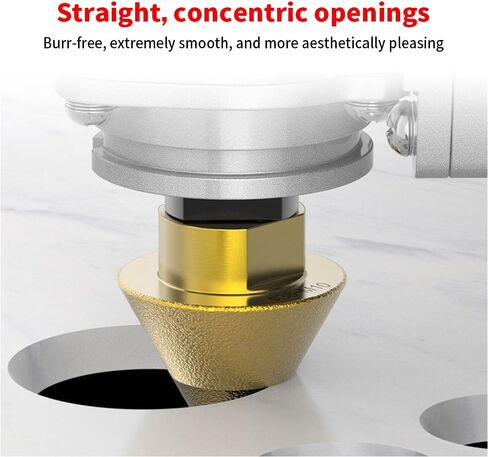 Countersink Drill Bit, Diamond Drill Bits for Ceramic, Diamond Chamfering Tool Conical Tile Quartz Umbrella Angle Grinder Edge Grinding Wheel with 0.35-in Drills for Hole Opening, Expansion, Grinding in Saudi Arabia