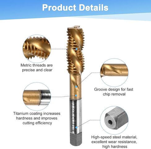 M14x2mm متري موضوع الحنفية، HSS التيتانيوم المغلفة 88mm طول دوامة الناي اليد اليمنى موضوع المسمار التنصت أداة للحفر / آلات الطحن / أدوات آلة CNC in Saudi Arabia