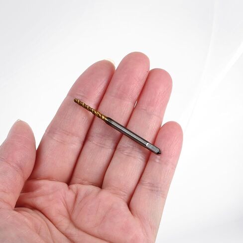 2-Pack M6x1mm Metric Spiral Flute Thread Tap, HSS Titanium Coated Right Hand Threading Tap Screw for Drilling/Milling Machines/CNC Machine Tools, Tapping Tool in Kuwait