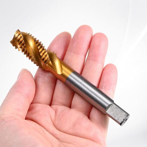 2-Pack 5/32-32 UNC Spiral Flute Thread Tap, HSS Titanium Coated Right Hand Threading Tap Screw for Drilling/Milling Machines/CNC Machine Tools, Tapping Tool in Kuwait