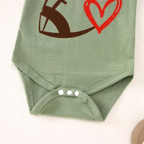 Ritatte Infant Baby Boy Girl Football Onesie Funny Football Heart Graphic Romper Bodysuits Cute Game Day Long Sleeve Outfit in Saudi Arabia