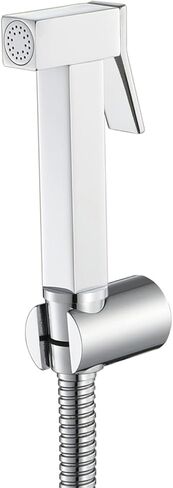 HandheldSprayer Brass Baby Cloth Diaper Sprayer Portable Square Hand Held ToiletSprayer Head withHose and Bracket, for Feminine Wash, Pet Washing,Black(Titanium Gold) in Kuwait