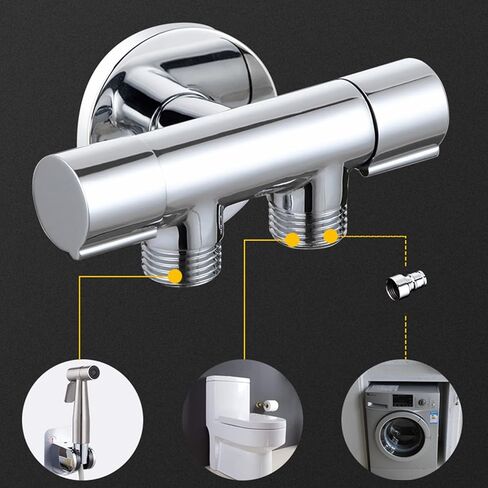 بخاخ محمول للمرحاض، بخاخ حفاضات من قماش الكروم للمرحاض، رأس بخاخ للمرحاض محمول باليد مع خرطوم ودعامة، للغسيل الأنثوي، وغسيل الحيوانات الأليفة، B(A) in Kuwait