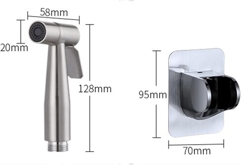 بخاخ محمول للمرحاض، بخاخ حفاضات من قماش الكروم للمرحاض، رأس بخاخ للمرحاض محمول باليد مع خرطوم ودعامة، للغسيل الأنثوي، وغسيل الحيوانات الأليفة، B(A) in Kuwait