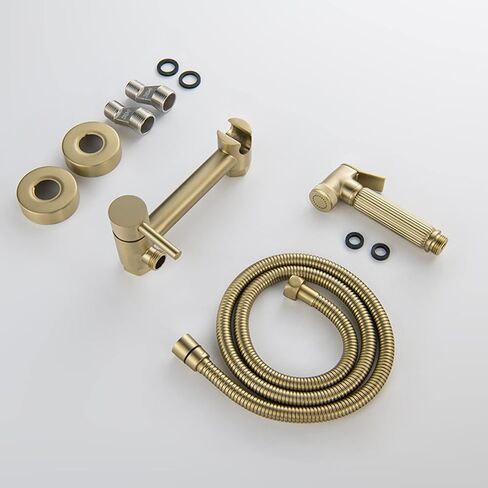 Sprayer Brass HandheldToilet Sprayer Portable Baby Cloth Diaper Sprayer for Hot and Cold Water PortableFaucet withHose for Feminine Wash Easy to Install,Gray(Gris) in Kuwait