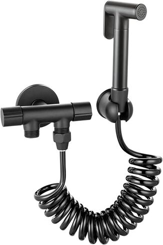 بخاخ محمول أسود للمرحاض النحاسي لحفاضات الأطفال، رأس رش المرحاض المحمول باليد مع خرطوم ودعامة، للغسيل الأنثوي، وغسيل الحيوانات الأليفة، خرطوم 3 متر (خرطوم 2 متر) in Kuwait