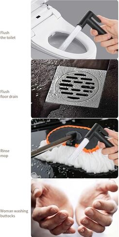 بخاخ محمول أسود للمرحاض النحاسي لحفاضات الأطفال، رأس رش المرحاض المحمول باليد مع خرطوم ودعامة، للغسيل الأنثوي، وغسيل الحيوانات الأليفة، خرطوم 3 متر (خرطوم 2 متر) in Kuwait