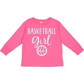 inktastic Basketball Girl Sports Toddler Long Sleeve T-Shirt in Kuwait