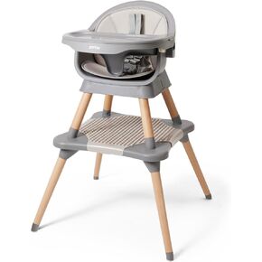 5-in-1 High Chair for Baby & Toddler - Convertible Baby Dining Seat - Portable Floor/Booster Seat - Adjustable Tray w. Cover - 5-Point Harness - Building Block Table & Chair - Stool (White) in Saudi Arabia