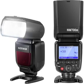 NEEWER NW700-N TTL Flash Speedlite متوافق مع كاميرات Nikon DSLR، مزامنة عالية السرعة 1/8000 ثانية، مخرج 1/1-1/256، وظيفة TCM، 230 فلاش طاقة كامل، إعادة تدوير سريعة 0.1-2.7 ثانية، البطاريات غير متضمنة in Kuwait