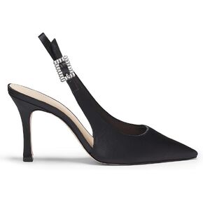 22élevé Crystal Buckle 90MM Satin Slingback Pumps in Saudi Arabia