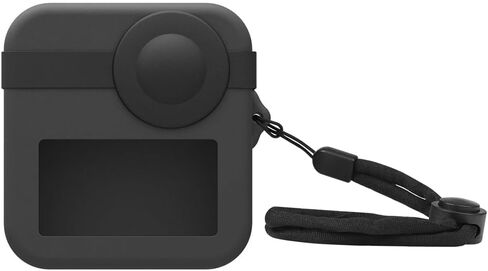 for GoPro Max Dual Lens Caps Case + Body Silicone Protective Case(Black) in Saudi Arabia