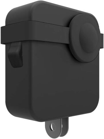for GoPro Max Dual Lens Caps Case + Body Silicone Protective Case(Black) in Saudi Arabia
