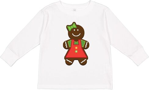 تي شيرت بأكمام طويلة للفتيات الصغيرات لعيد الميلاد من Inktastic Gingerbread in Saudi Arabia