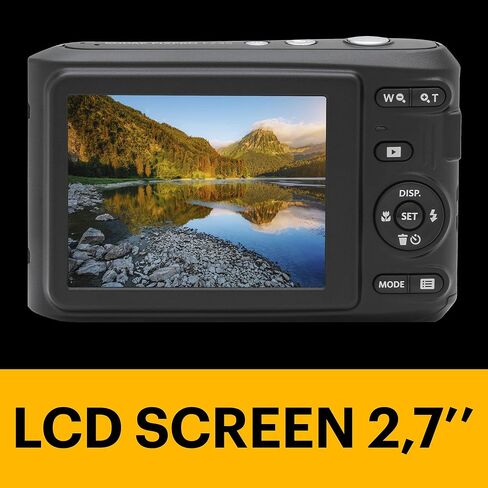 كاميرا رقمية KODAK PIXPRO Friendly Zoom FZ45-BL بدقة 16 ميجابكسل مع تكبير بصري 4X وزاوية واسعة 27 مم وشاشة LCD 2.7 بوصة (أزرق) in Saudi Arabia
