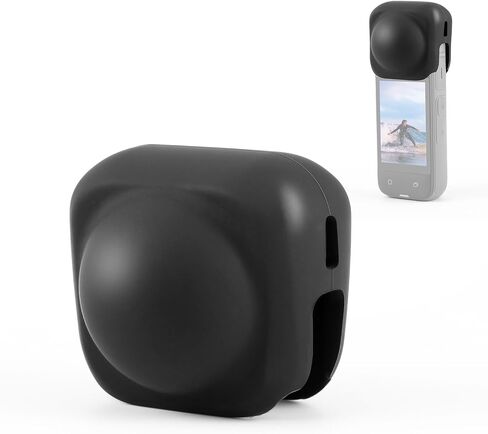 for Insta360 X4 / X5 Silicone Protective Lens Cover (Black) in Saudi Arabia