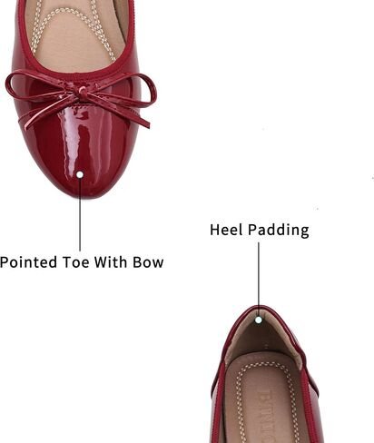 Women's Flat Shoes Comfortable Leather Round Toe Ballet Shoes Bow Slip on Driving Commuting Dress Shoes for Women Flats in Saudi Arabia