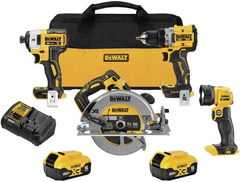 DEWALT 20V MAX* XR Cordless 4-Tool Combo Kit With 5.0Ah Batteries (DCK447P2) in Saudi Arabia