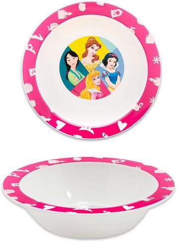 Disney Dinnerware Set for Girls - 3 Pc Kitchen Accessories Bundle with 6.5" Stitch, Princess, Minnie Mouse Bowls Plus Stickers, More | Disney Bowls for Girls, Kids, Toddlers in Saudi Arabia