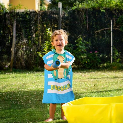 Dinosaur Beach Towel with Hood for Boys Girls Cute Kids Hooded Bath Towel Toddler Swim Pool Cover Up for 2-4 Years in Saudi Arabia