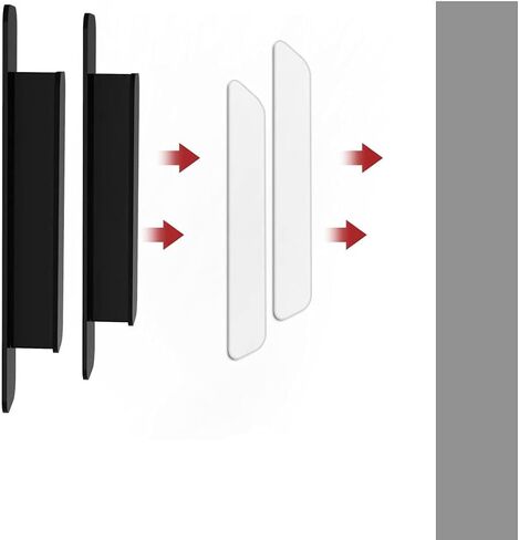 Sliding Door Handle 2pcs Sliding Door Handle White Home Glass Door and Window Sliding Door Push Pull Auxiliary Door with Adhesive Paste Purpose Handle for Dresser(White) in Saudi Arabia