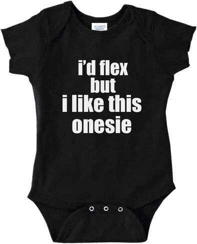 I'd Flex But I Like This Bodysuit Funny Baby Bodysuit Infant in Saudi Arabia