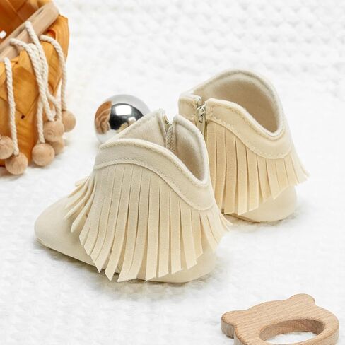 Baby Girls Cowboy Tassel Boots Winter Snow Boots Side Zipper Soft Sole Boots Newborn Warm First Walker Crib Outdoor Shoes in Saudi Arabia