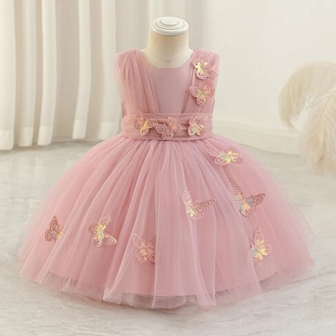 FYMNSI Kids Girls Birthday Dress Princess Butterfly Ruffle Tulle Tutu Dresses Toddler Formal Wedding Pageant Party Prom Gown in Saudi Arabia