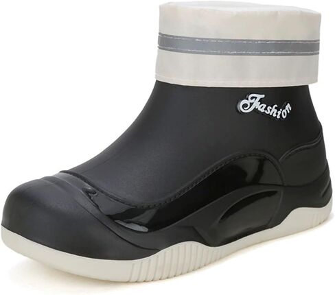 Women's Rain Boots with Plush Lining Chelsea Boots Lightweight Rubber Boots Rain Boots Non-slip Waterproof Outdoor Work Shoes, Fishing, Gardening in Kuwait