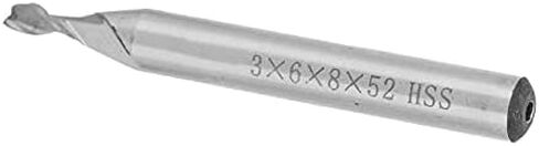 Spiral End Mill,High Speed Steel 2 Flute Straight Shank CNC Milling Cutter Tool Hardware for Acrylic,Wood,Compression,Aluminum in Saudi Arabia
