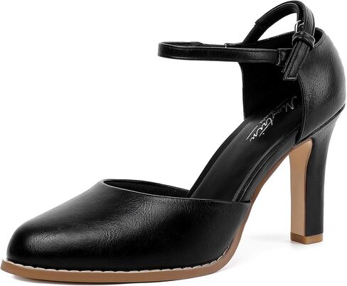 Mostrin Closed Toe Chunky High Heels Comfortable Dress Shoes for Women Pumps Vintage Heels Dressy Wedding Party Formal Office Business D'Orsay Pumps Shoes in Saudi Arabia