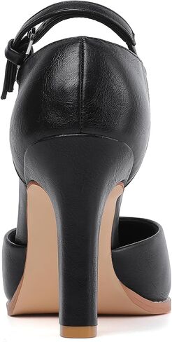 Mostrin Closed Toe Chunky High Heels Comfortable Dress Shoes for Women Pumps Vintage Heels Dressy Wedding Party Formal Office Business D'Orsay Pumps Shoes in Saudi Arabia
