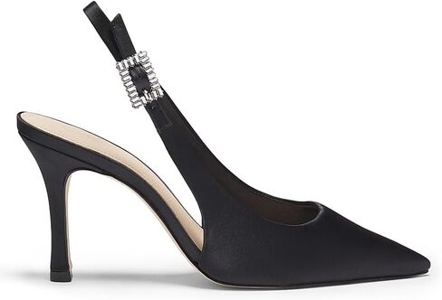 22élevé Crystal Buckle 90MM Satin Slingback Pumps in Saudi Arabia