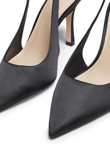 22élevé Crystal Buckle 90MM Satin Slingback Pumps in Saudi Arabia
