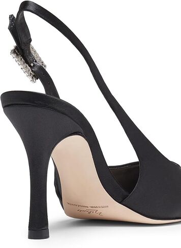 22élevé Crystal Buckle 90MM Satin Slingback Pumps in Saudi Arabia