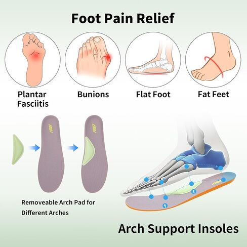AOV Womens Wide Toe Box Walking Shoes Arch Support Tennis Sneakers | Orthotic Shoes with Plantar Fasciitis, All-Day Comfort for Standing, Walking, Lightweight, Supportive Cushioning in Saudi Arabia