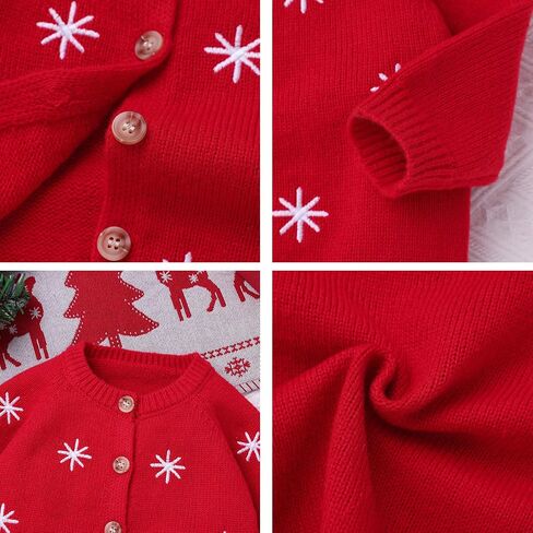 FYMNSI Newborn Baby Sweaters Cardigan Girls Embroidered Knitted Cardigan Outerwear Tops Toddler Christmas Fall Winter Clothes in Saudi Arabia
