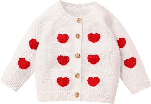 FYMNSI Newborn Baby Sweaters Cardigan Girls Embroidered Knitted Cardigan Outerwear Tops Toddler Christmas Fall Winter Clothes in Saudi Arabia