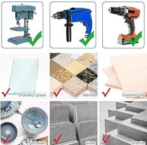 Diamond Hole Saw Drill Bit 40mm for Cutting Tile, Ceramic, Glass & Marble - 1pc in Saudi Arabia
